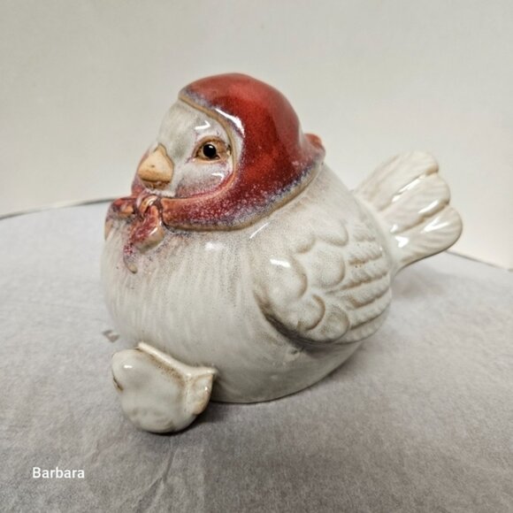 Vintage Glazed Ceramic Hen Pigeon Family - Picture 4 of 5
